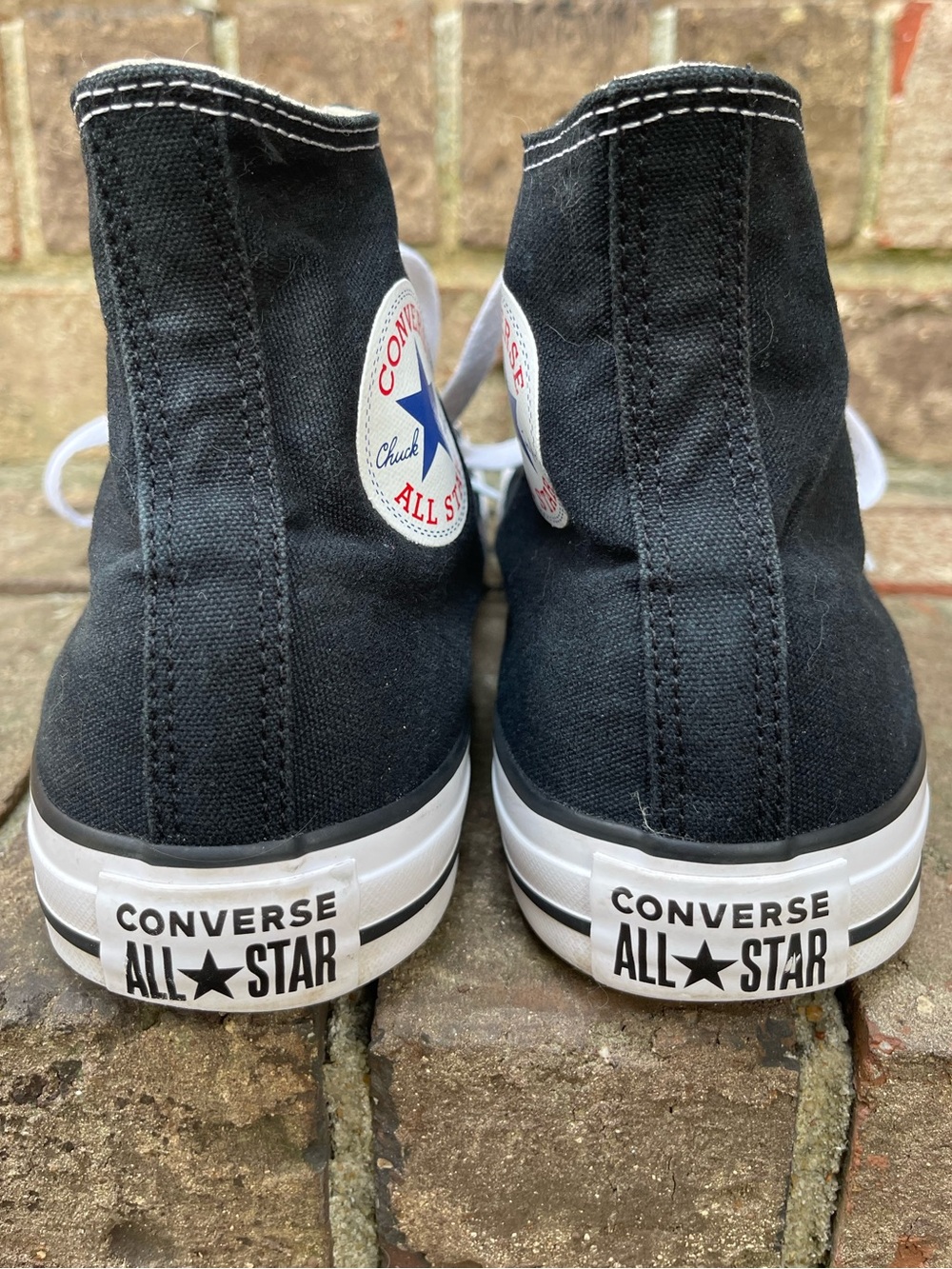 Converse Chuck Taylor All Star Black High Top Sneakers M 8.5 W 10.5 - Picture 14 of 16